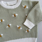 Little Daisies and Busy Bee Custom Chunky Knit Sweater