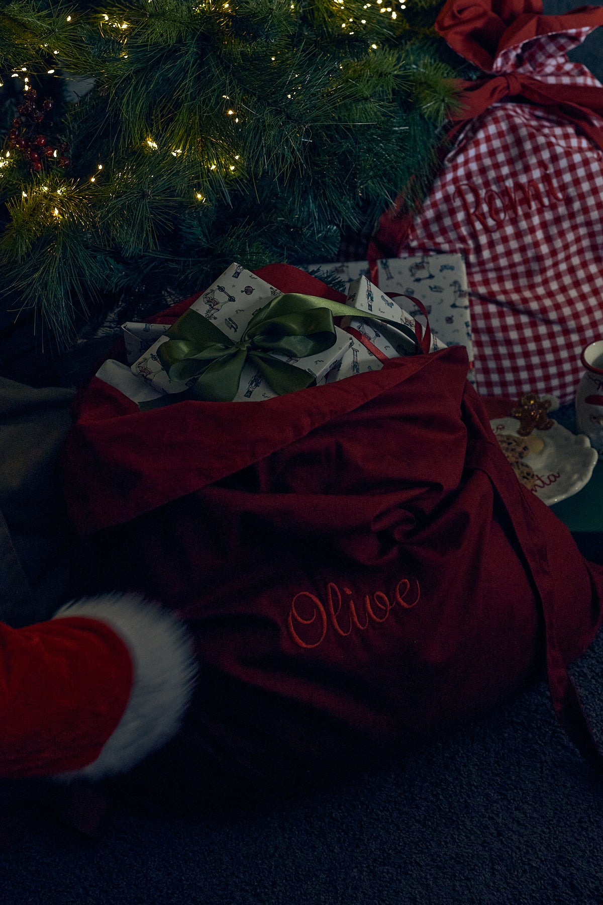 Heirloom Christmas Santa Sack - Mulberry