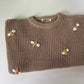 Little Daisies and Busy Bee Custom Oversized Knit Sweater