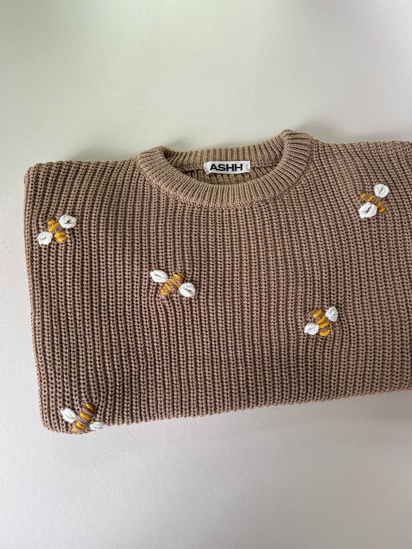 Little Daisies and Busy Bee Custom Oversized Knit Sweater