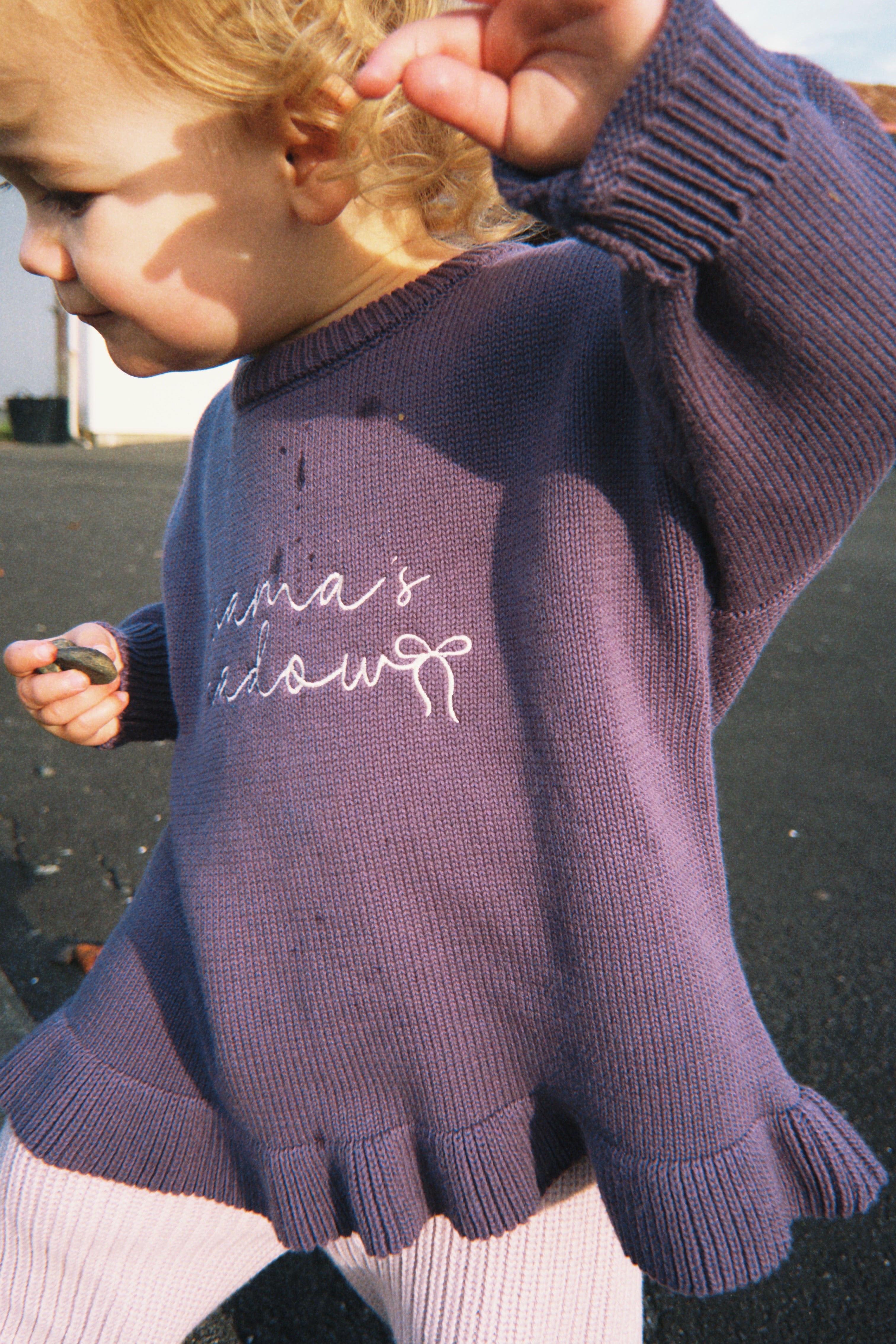 Paysie Frill Sweater - Violet