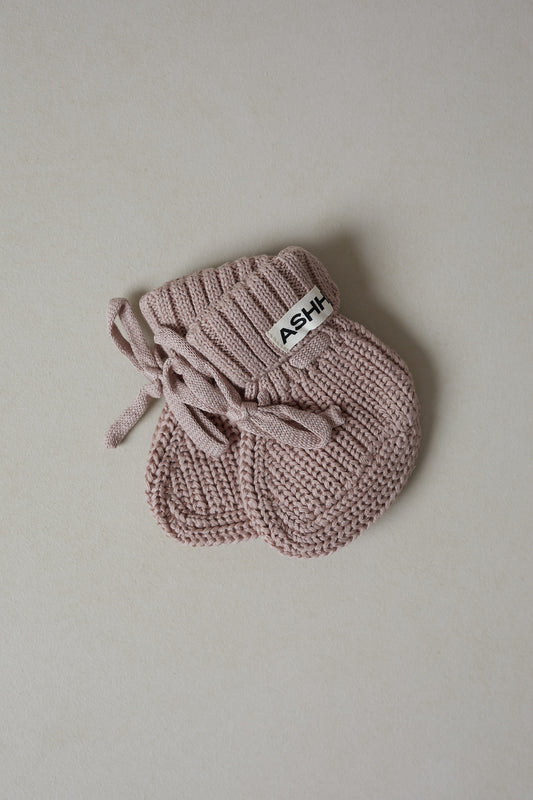 Chunky Knit Booties - Vintage Dusk
