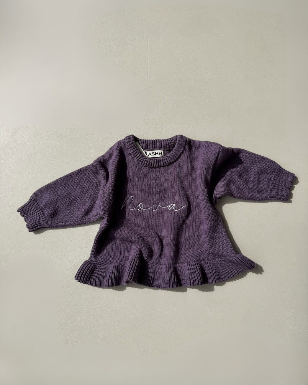 Paysie Frill Sweater - Violet