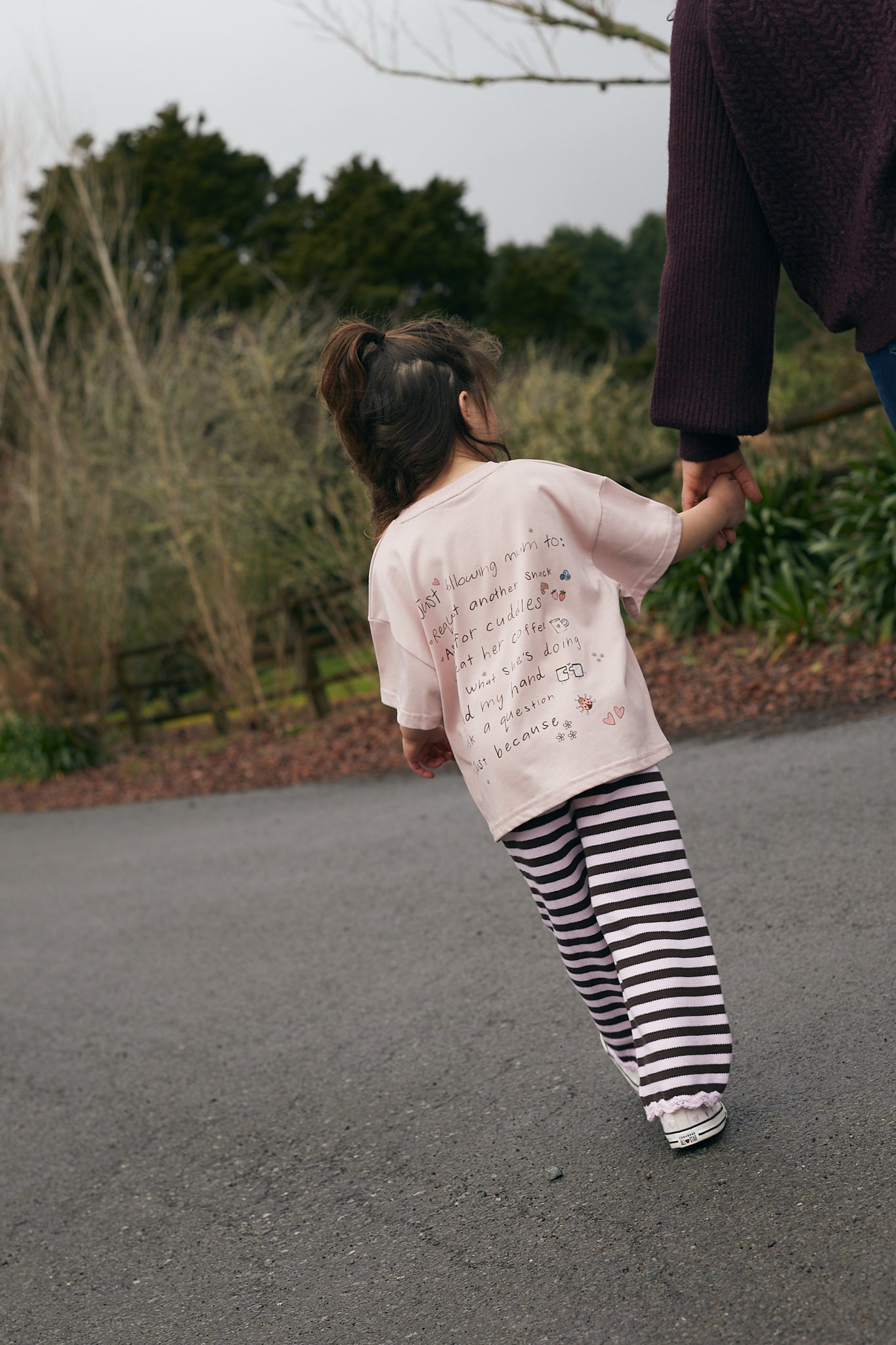 Always Following Mum Boxy Oversized Tee - Heritage Pink