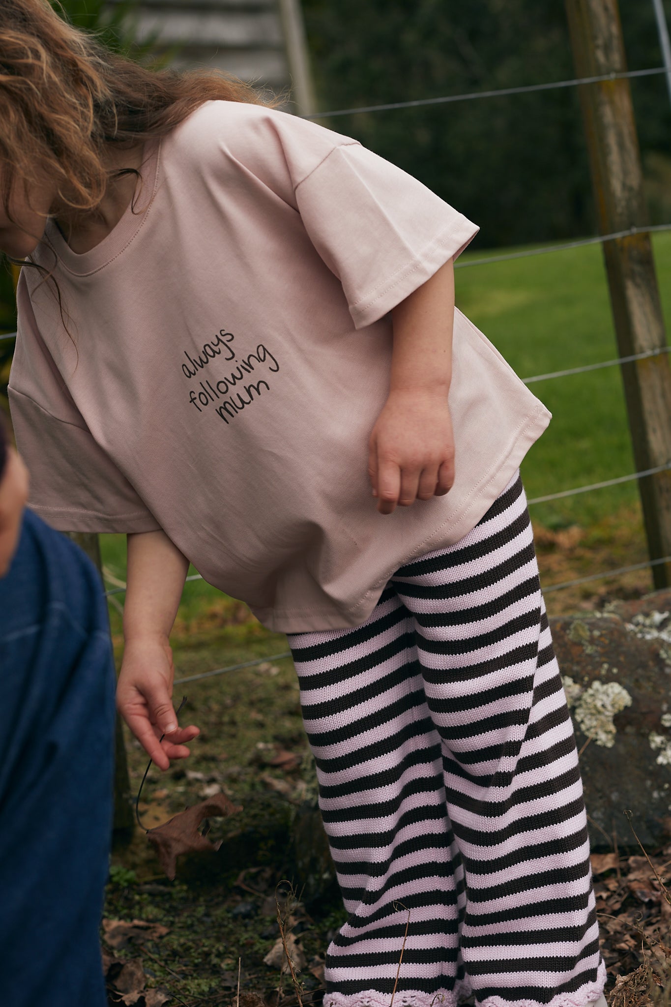 Always Following Mum Boxy Oversized Tee - Heritage Pink