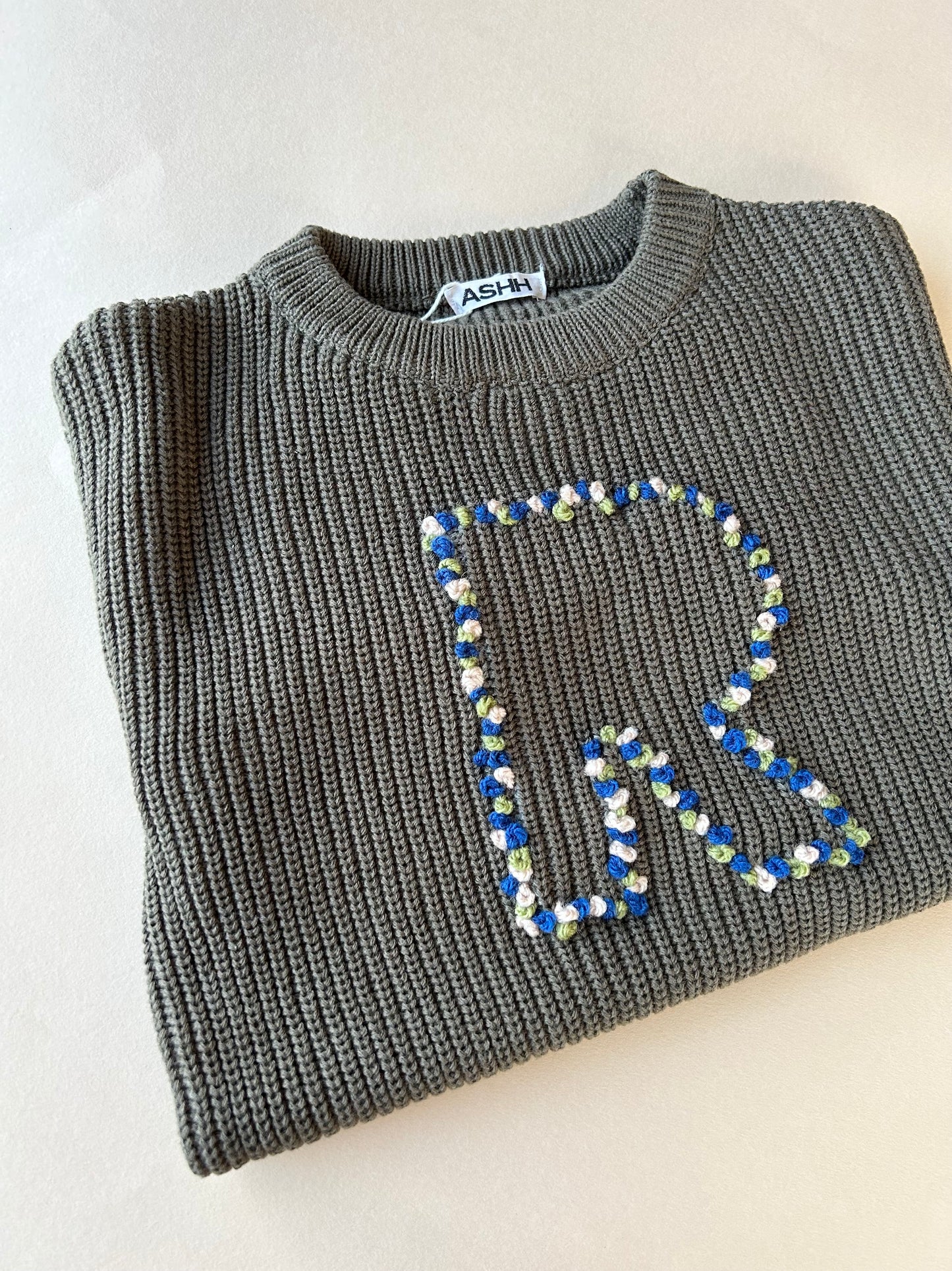 Initial Design Oversized Knit Sweater