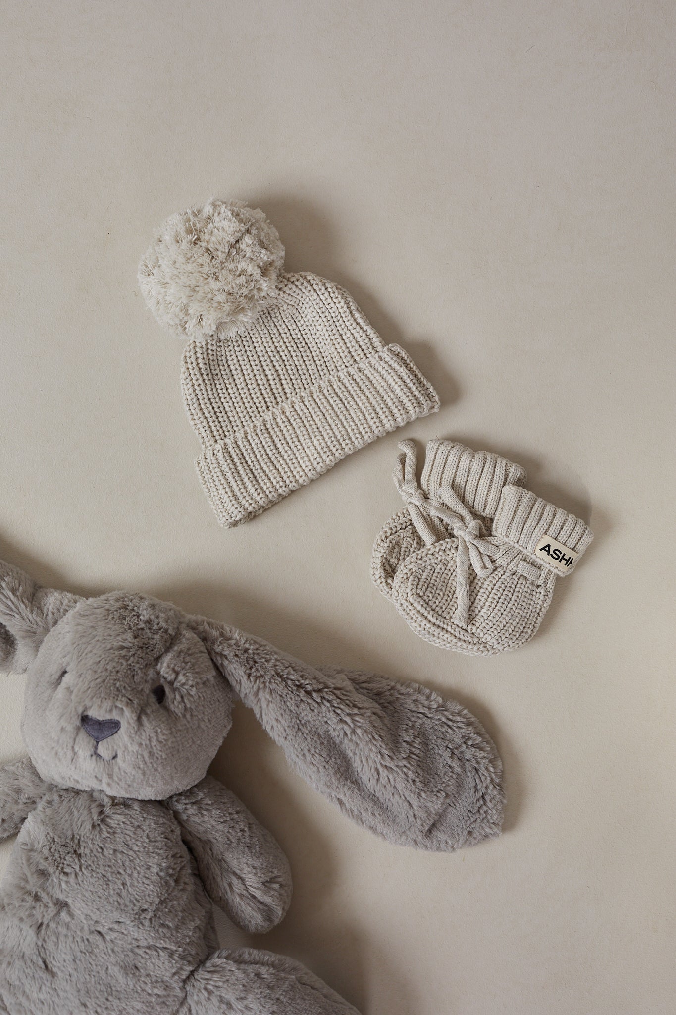 Chunky Knit Beanie - Oat Marle