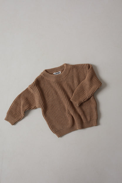 Oversized Knit Sweater - Mocha