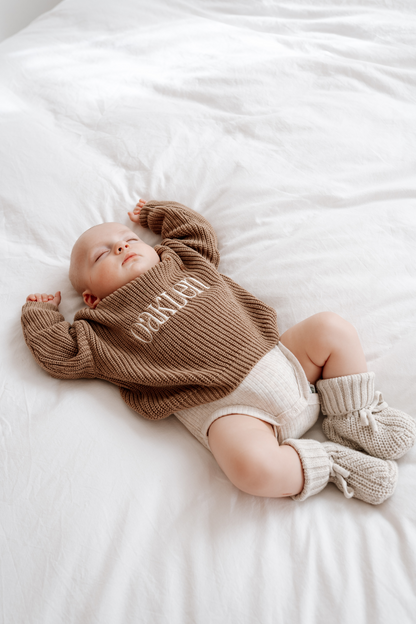 Oversized Knit Sweater - Mocha