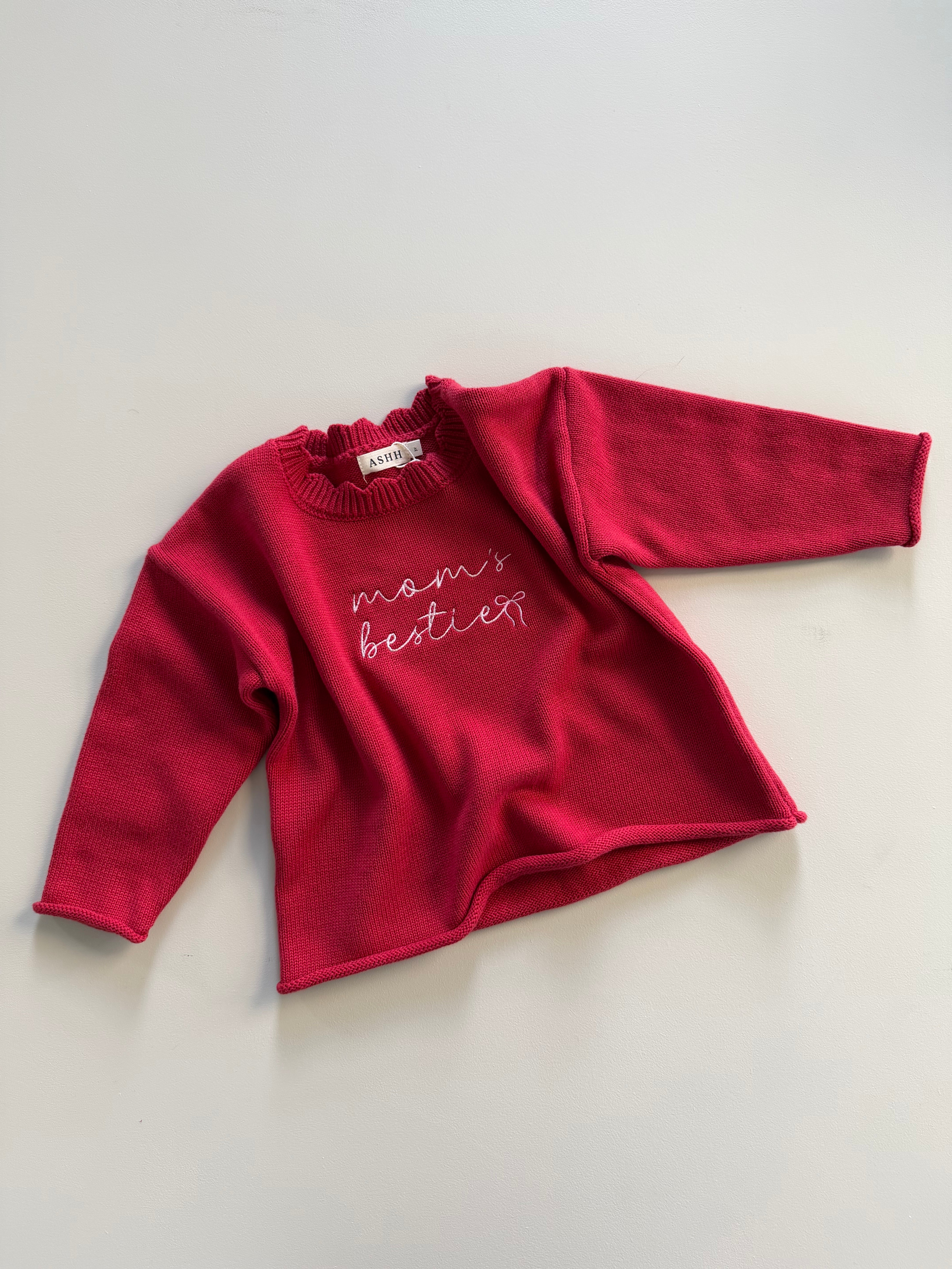 Poppy Knit Sweater - Cherry Red