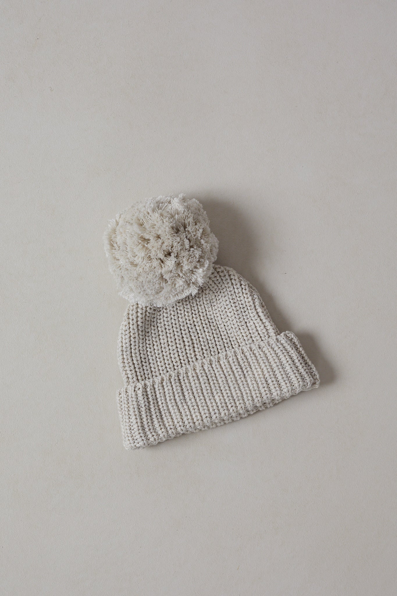 Chunky Knit Beanie - Oat Marle