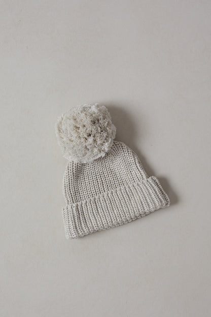 Chunky Knit Beanie - Oat Marle