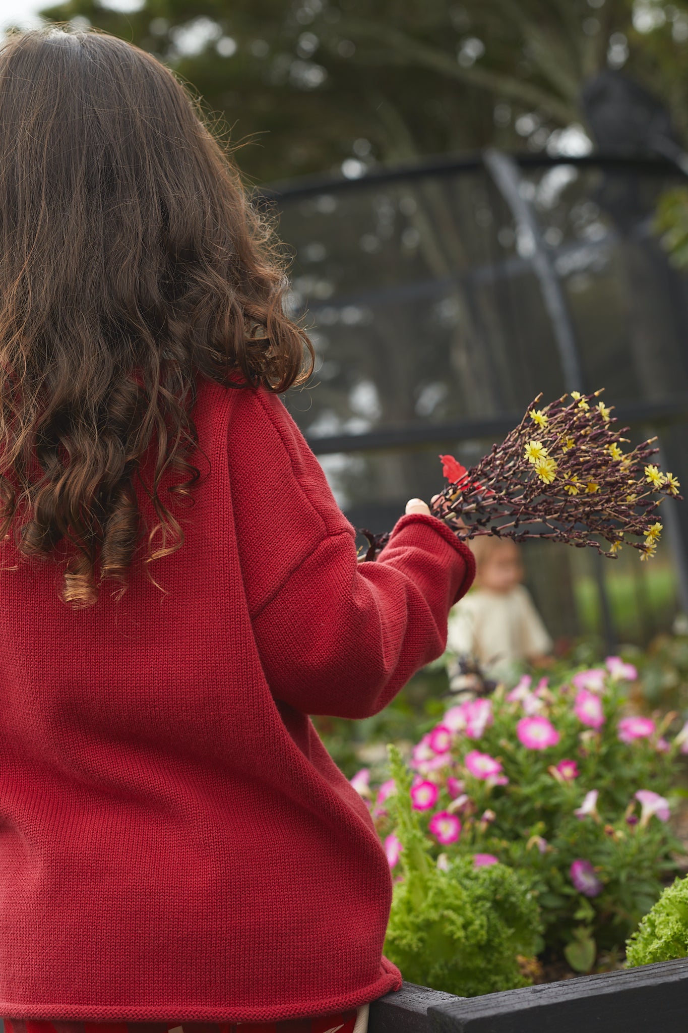 Poppy Knit Sweater - Cherry Red