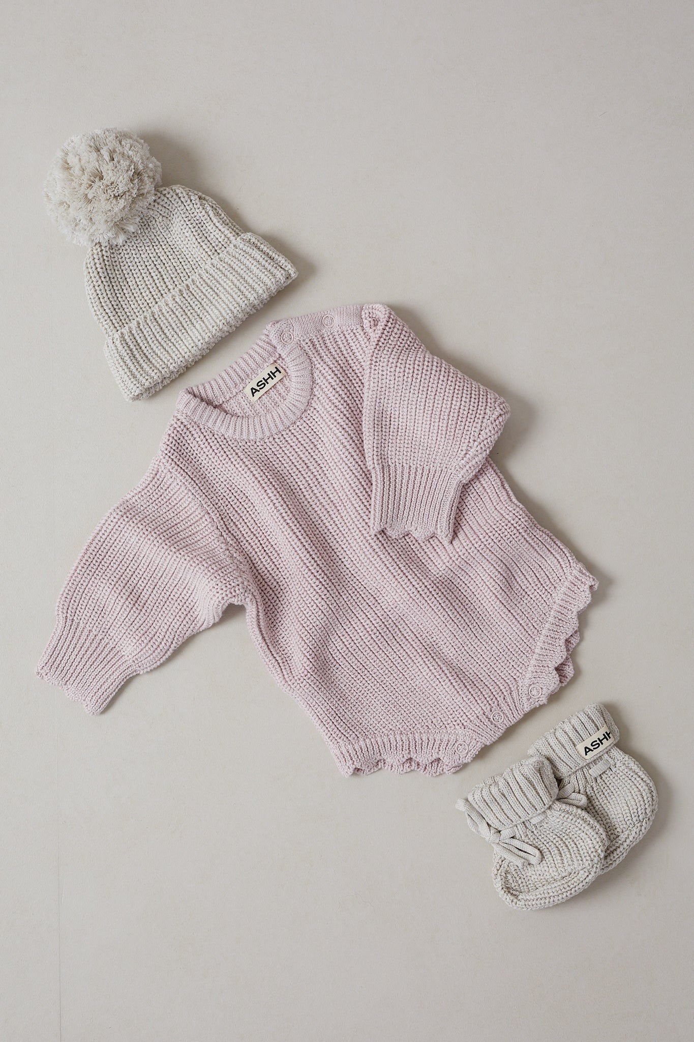 Hand Embroidered Novie Knit Romper - Dusk