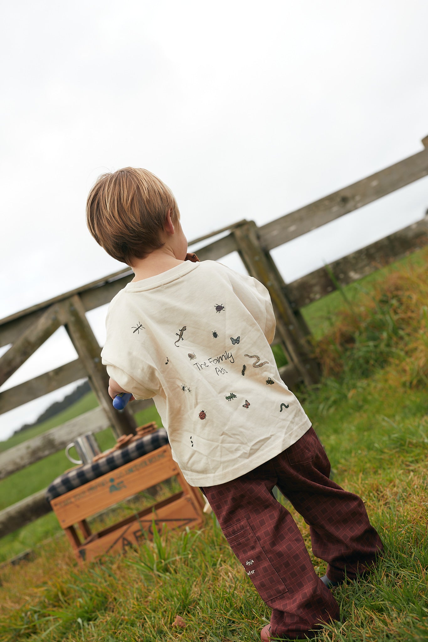 Bug Hunter Boxy Oversized Tee - Buttercream