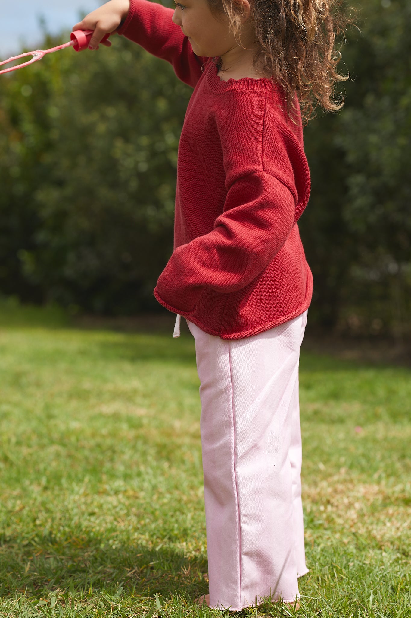 Poppy Knit Sweater - Cherry Red