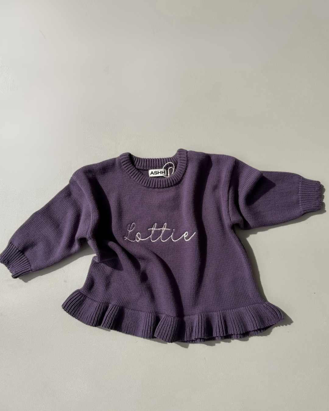 Paysie Frill Sweater - Violet