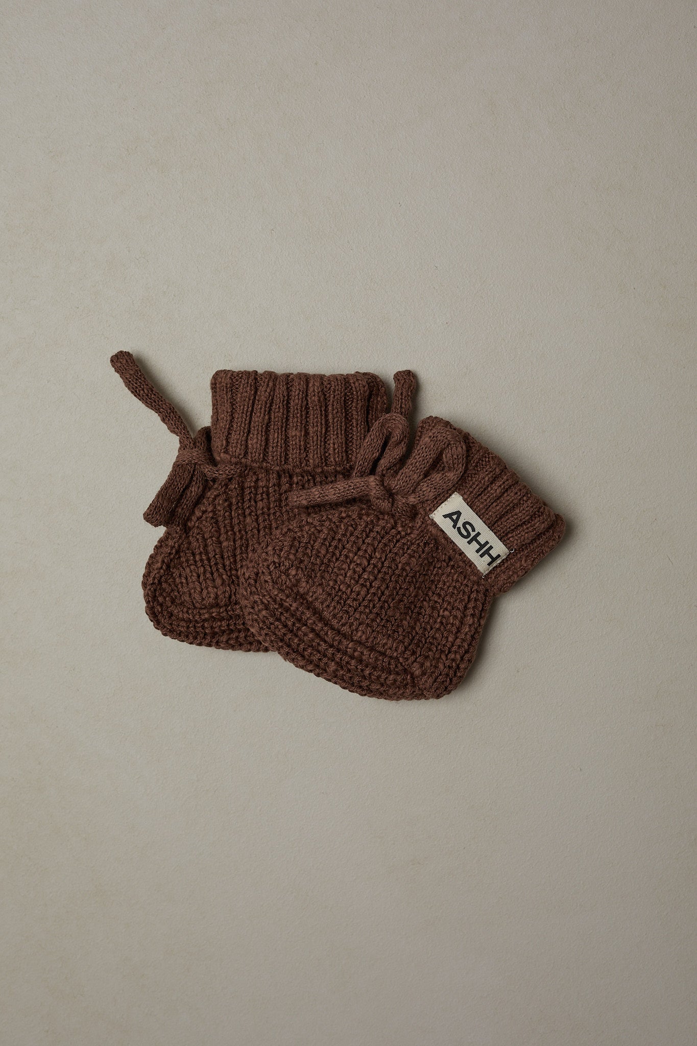 Chunky Knit Booties - Walnut