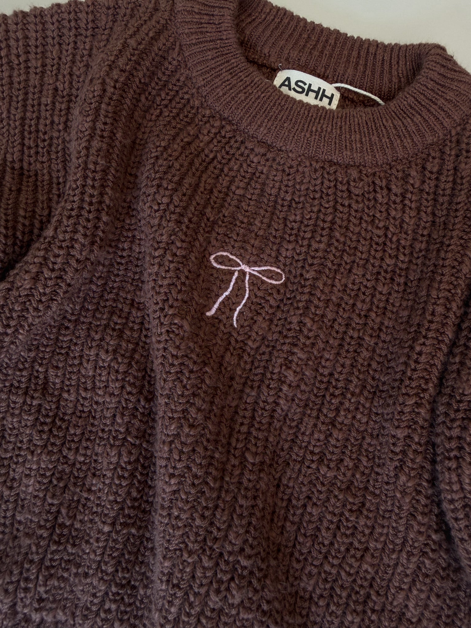Darcy Textured Knit Sweater - Walnut