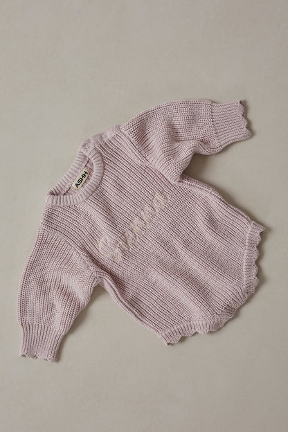 Novie Knit Romper - Dusk